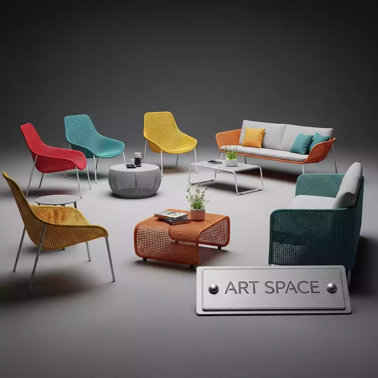 Аренда Комплект плетеной мебели Barcelona в МФК «Горный» — ART SPACE