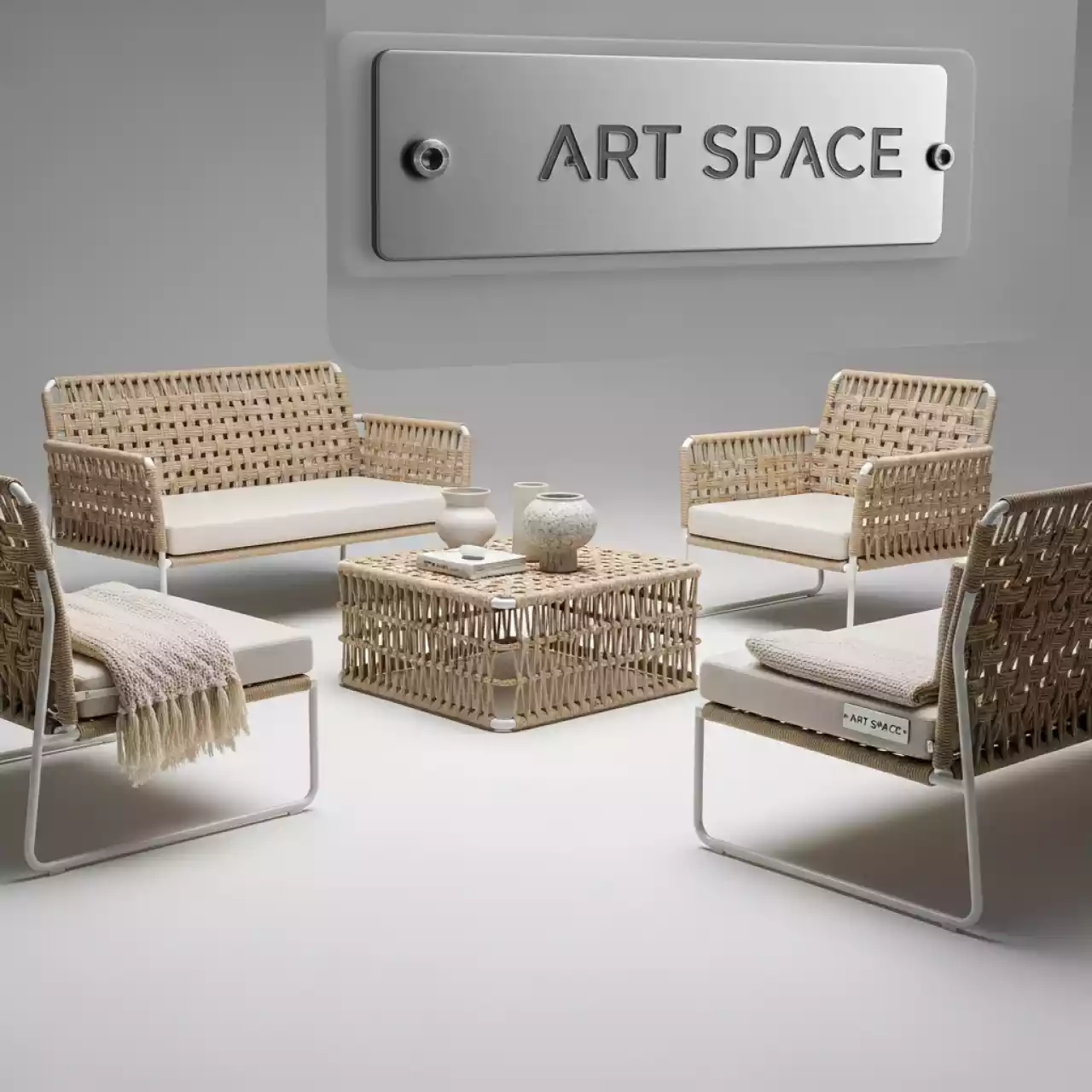 Аренда Комплект плетеной мебели Buenos на площадке Rosa Peak (2320м) — ART SPACE