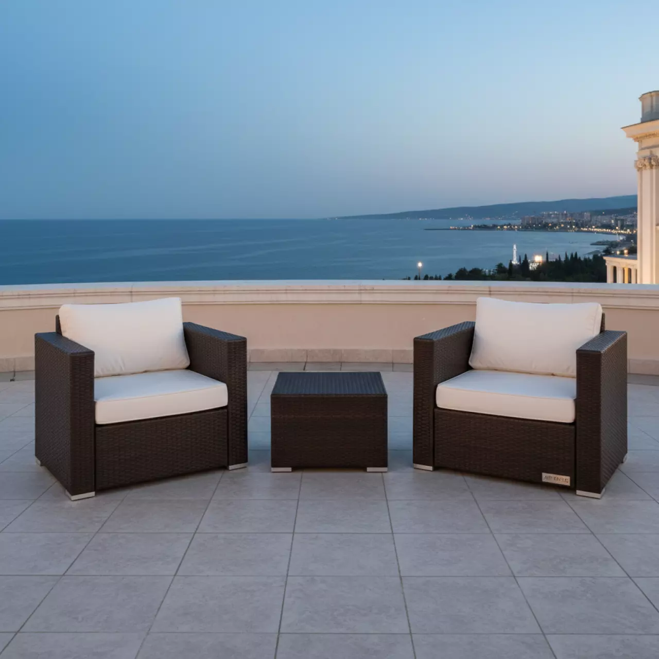 Аренда Комплект плетеной мебели Маркос с подушкой в Зимнем театре — ART SPACE