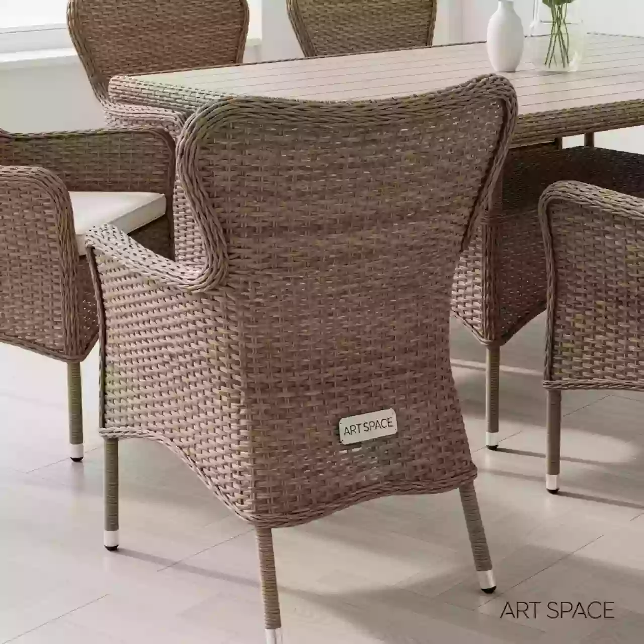 Аренда Комплект плетеной мебели T198C S54C W85 latte в усадьбе Голицына — ART SPACE