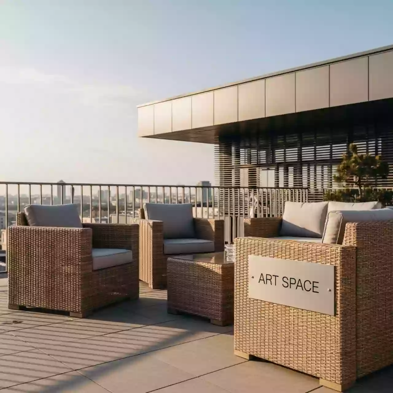 Аренда Комплект плетеной мебели T220CT Y32 W56 light brown 4 Pcs в Panorama by Mercure — ART SPACE