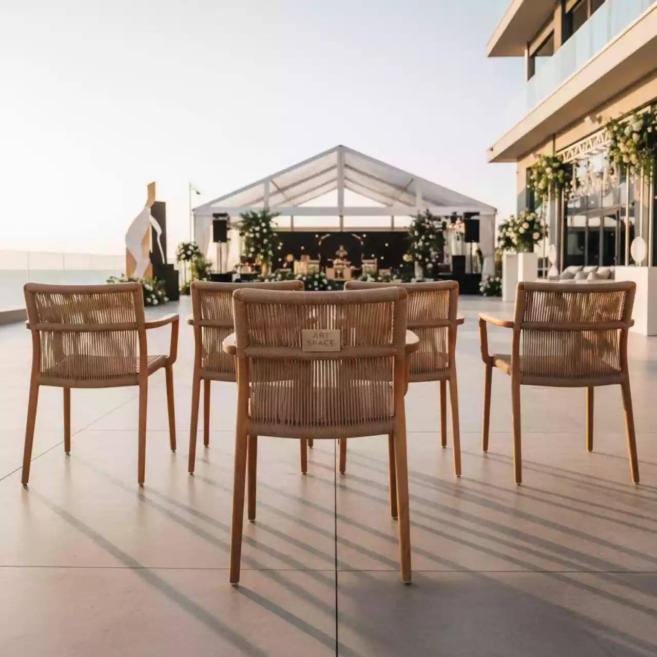 Аренда Комплект плетеной мебели T363B Y363B W65 light brown 4 штуки в Cosmos Sochi Hotel — ART SPACE