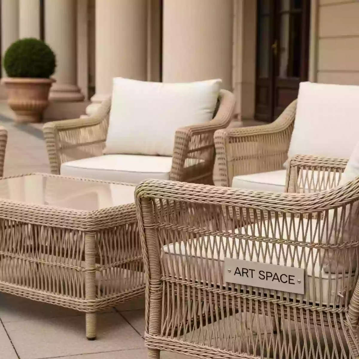 Аренда Комплект плетеной мебели T502DG A2001G W1289 pale в Stella di Mosca — ART SPACE