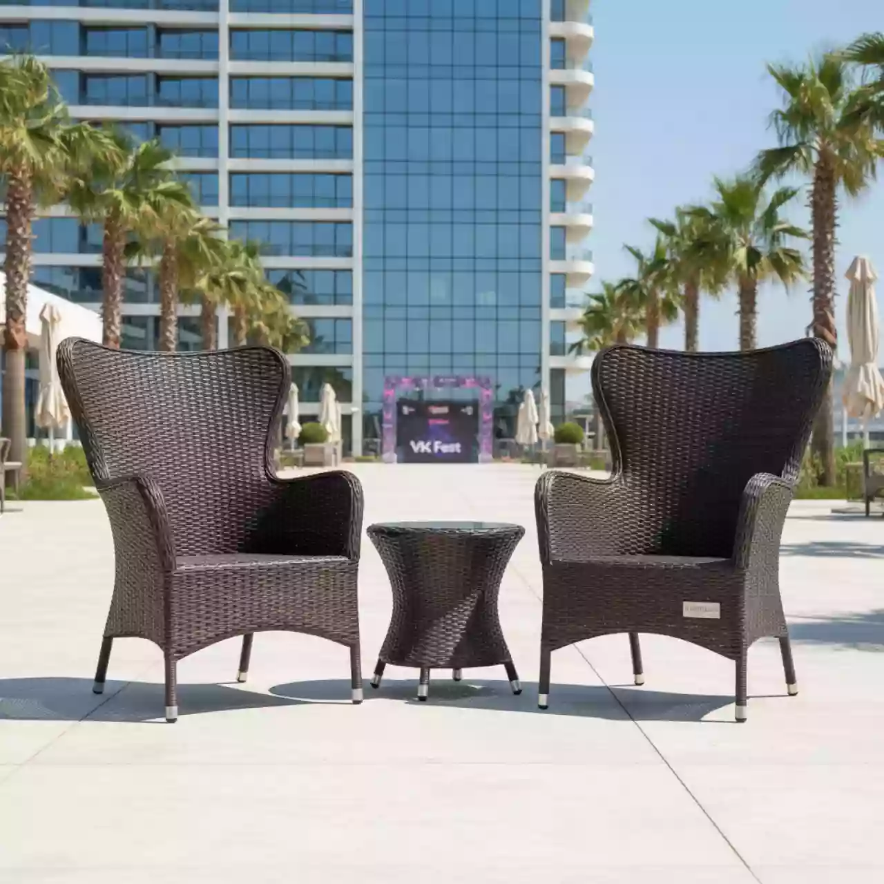 Аренда Комплект плетеной мебели T605SWT Y290W W53 brown 2Pcs в Radisson Blu Resort & Congress Centre — ART SPACE