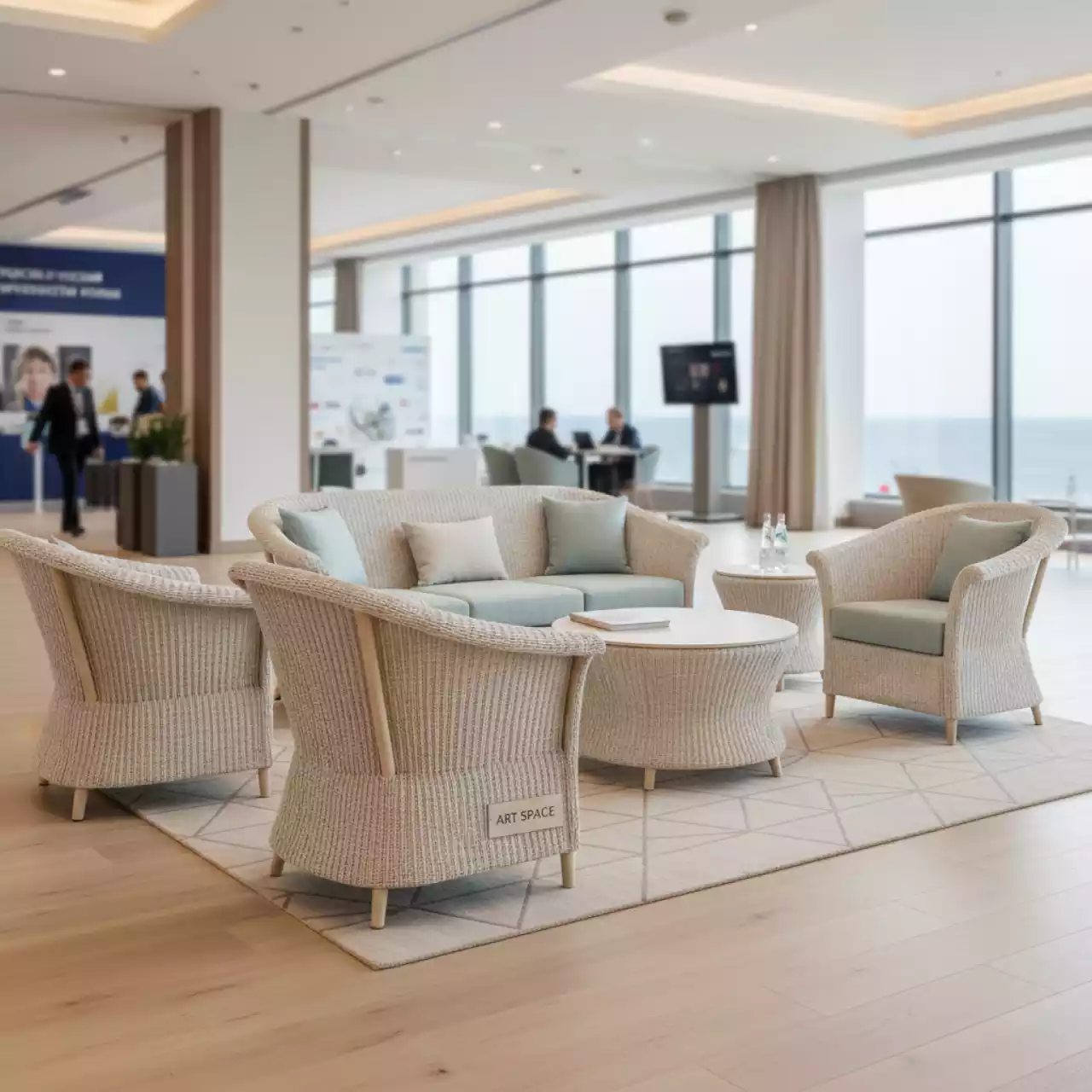 Аренда Комплект плетеной мебели T705ANT Y350G W1289 4Pcs pale в Imeretinskiy Hotel — ART SPACE