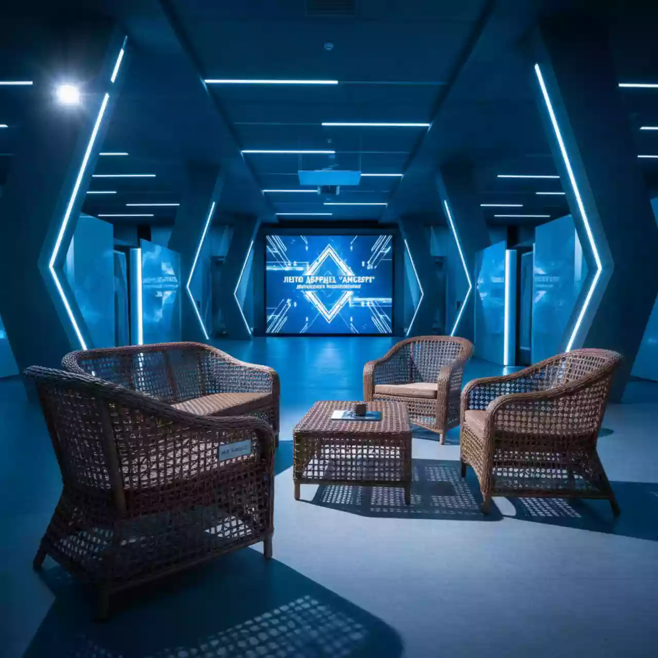 Аренда Комплект плетеной мебели Y379A W53 brown в Ледовом дворце «Айсберг» — ART SPACE