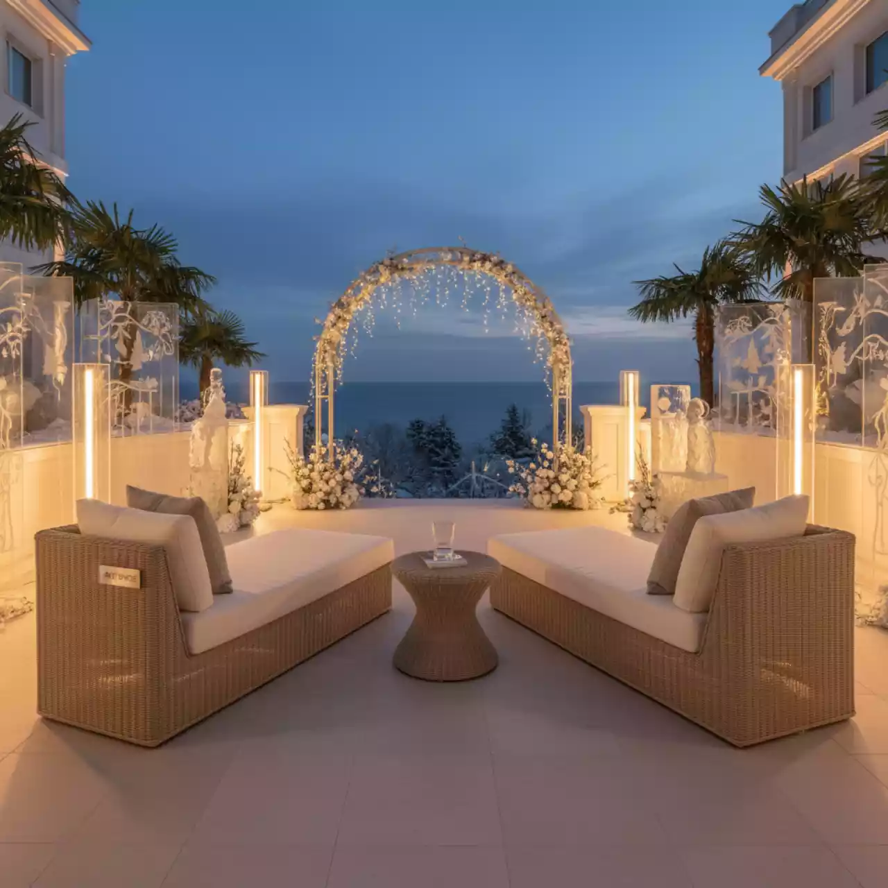 Аренда Комплект шезлонги столик AFM 803A T133 бежевый в отеле Radisson Lazurnaya — ART SPACE