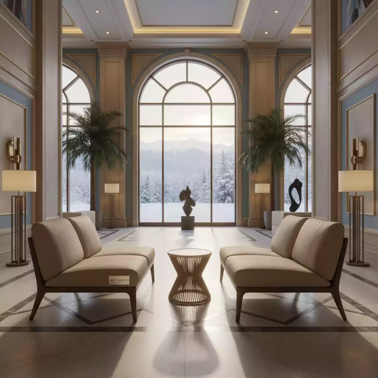 Аренда Комплект шезлонгов и столик AFM 803A T133 бежевый в Pullman Sochi Centre — ART SPACE