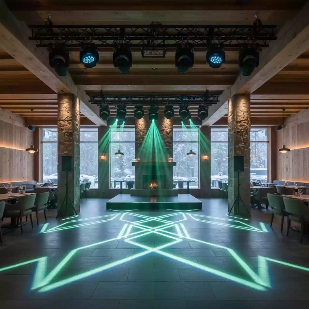 Аренда Комплект света № 7 в ресторане «Сыроварня» — ART SPACE