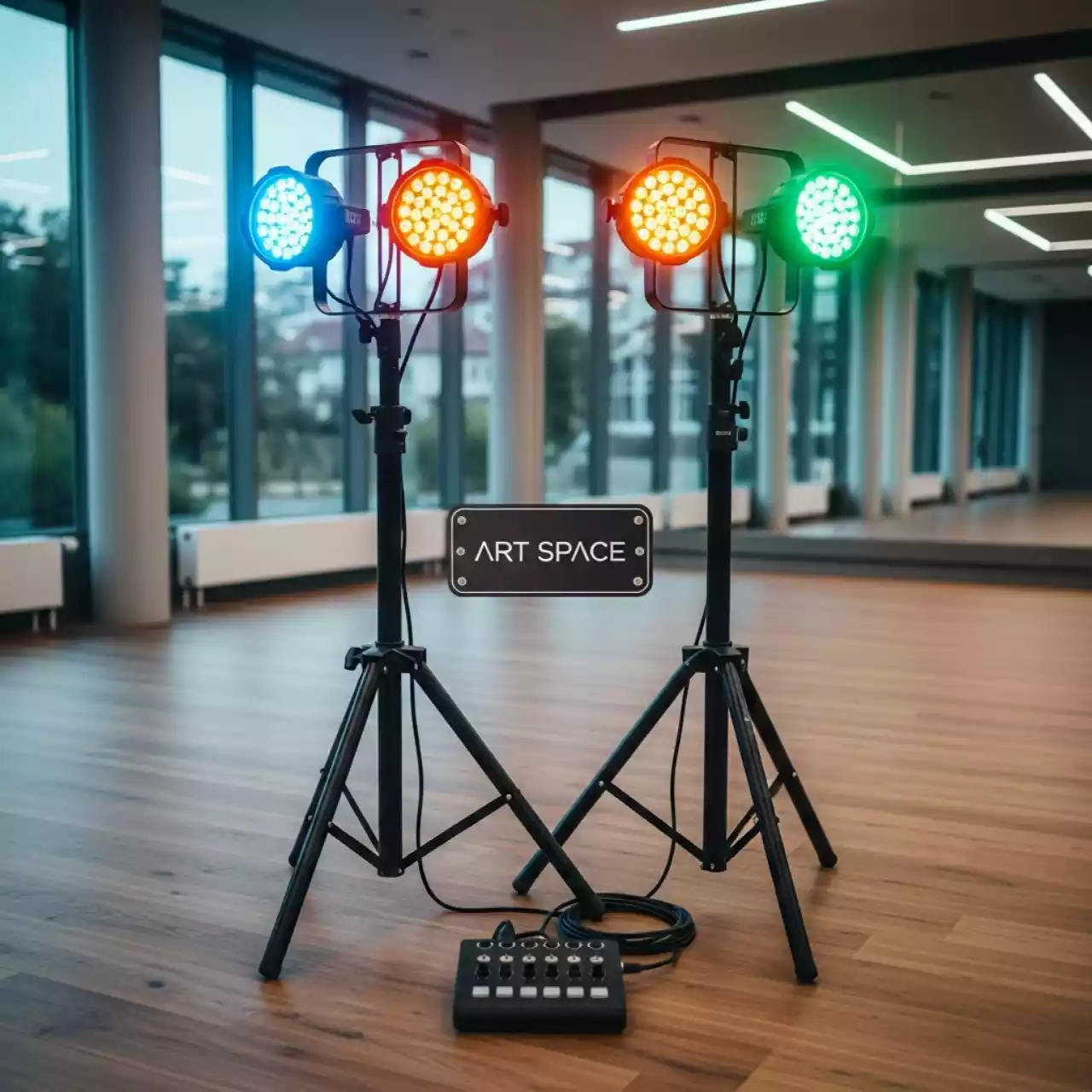 Аренда Комплект света на стойках с звуковой активацией и ножным контроллером на 30 40 персон в Sport Inn Hotel & Wellness — ART SPACE