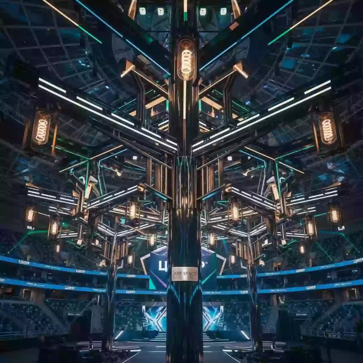 Аренда Комплект света стильный в ледовом дворце «Роза Хутор» — ART SPACE