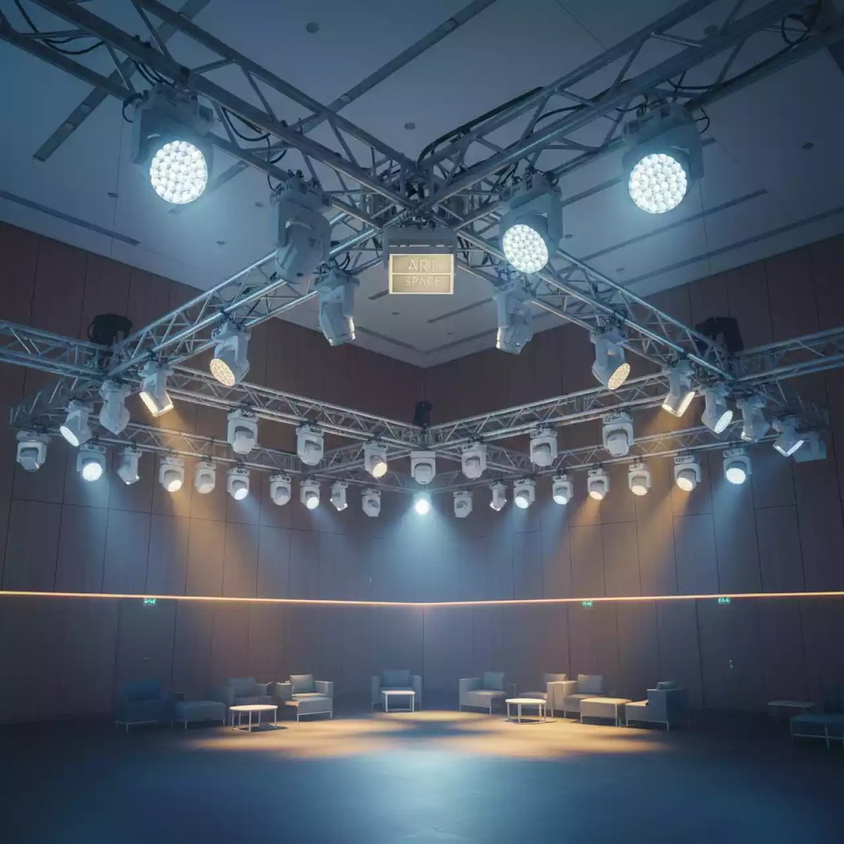Аренда Комплект светового оборудования для помещения до 100 человек в Сириус Арене — ART SPACE