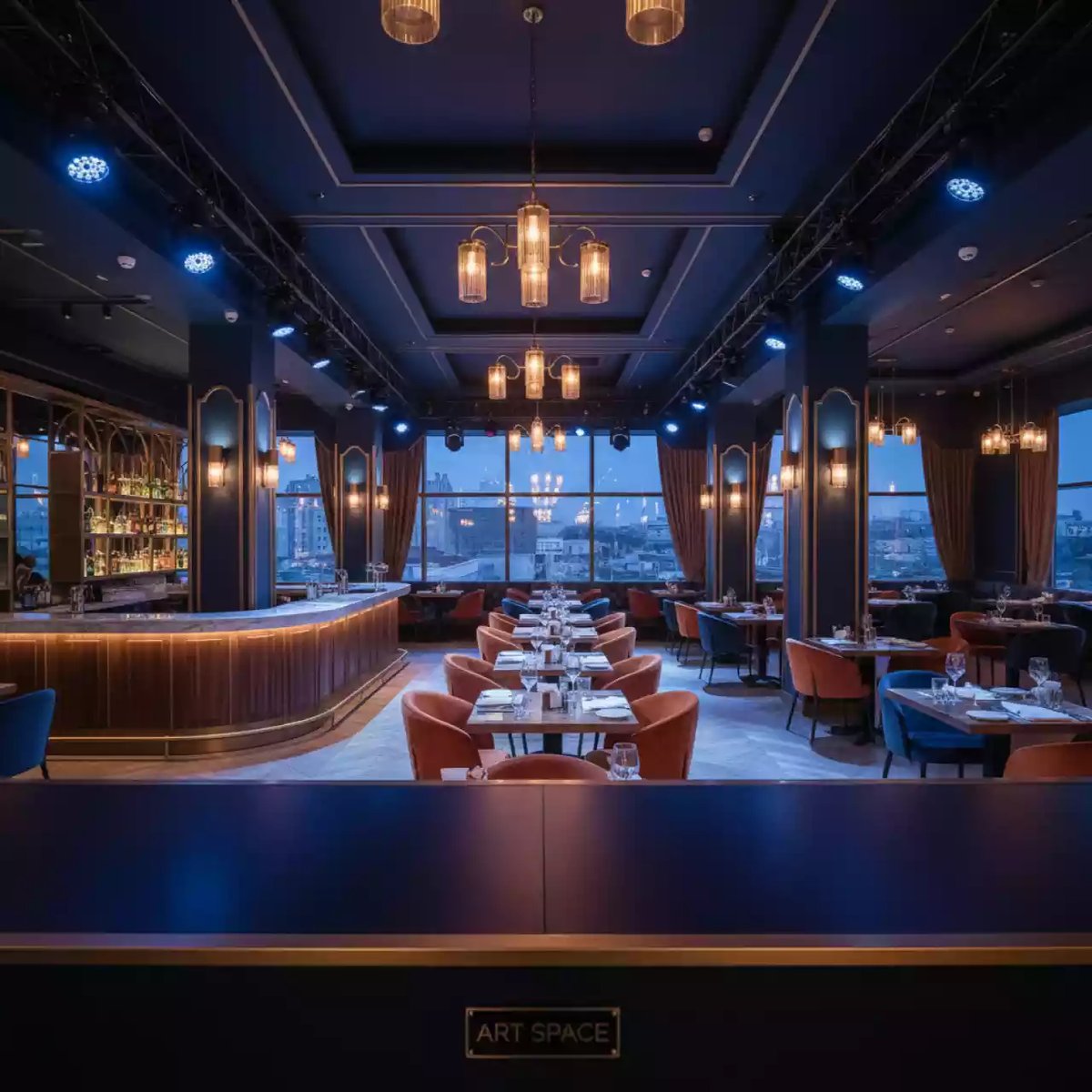 Аренда Комплект светового оборудования в ресторане «Баран-Рапан» — ART SPACE