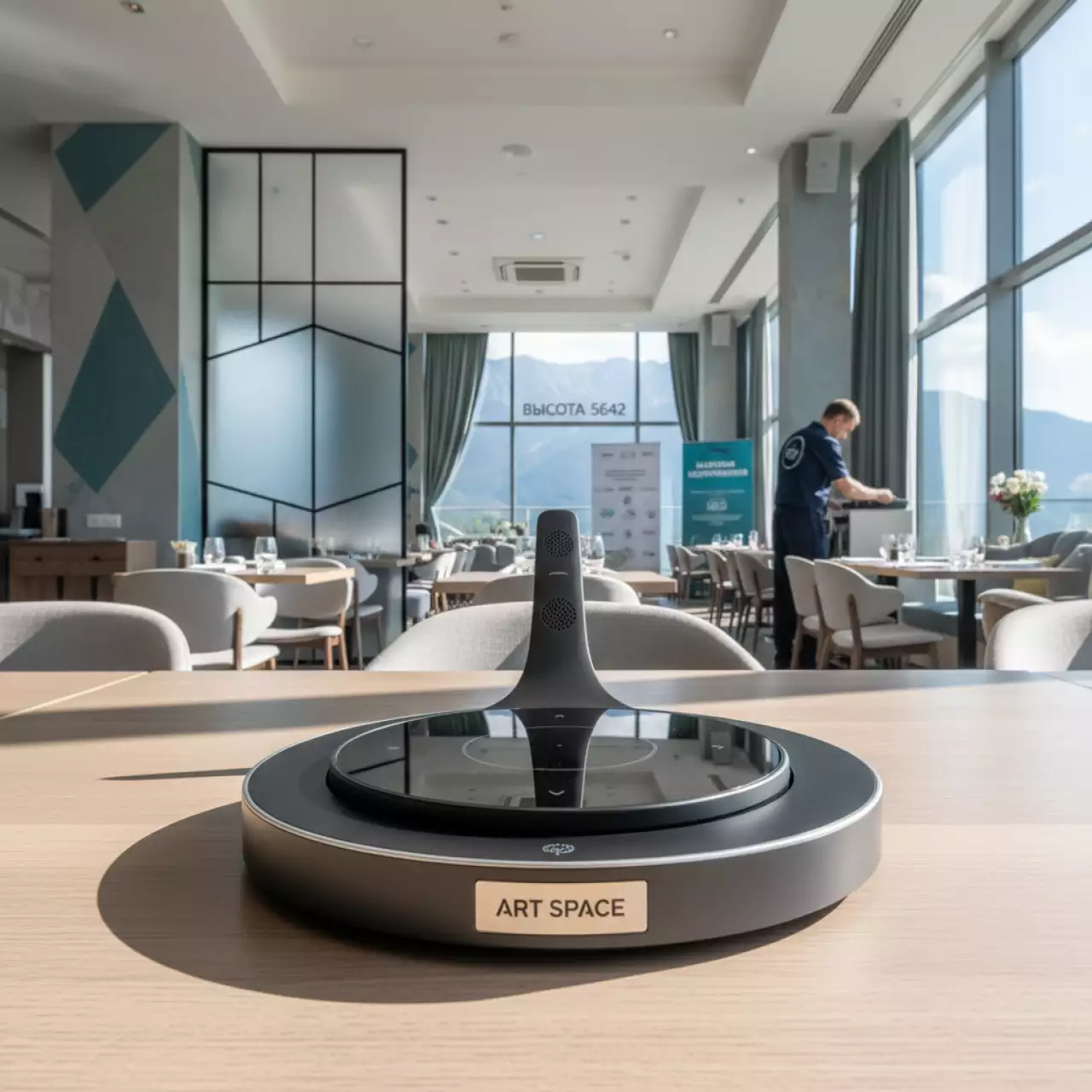 Аренда Комплект Yealink CP930W Base конференц телефон и базовая станция в ресторане «Высота 5642» — ART SPACE