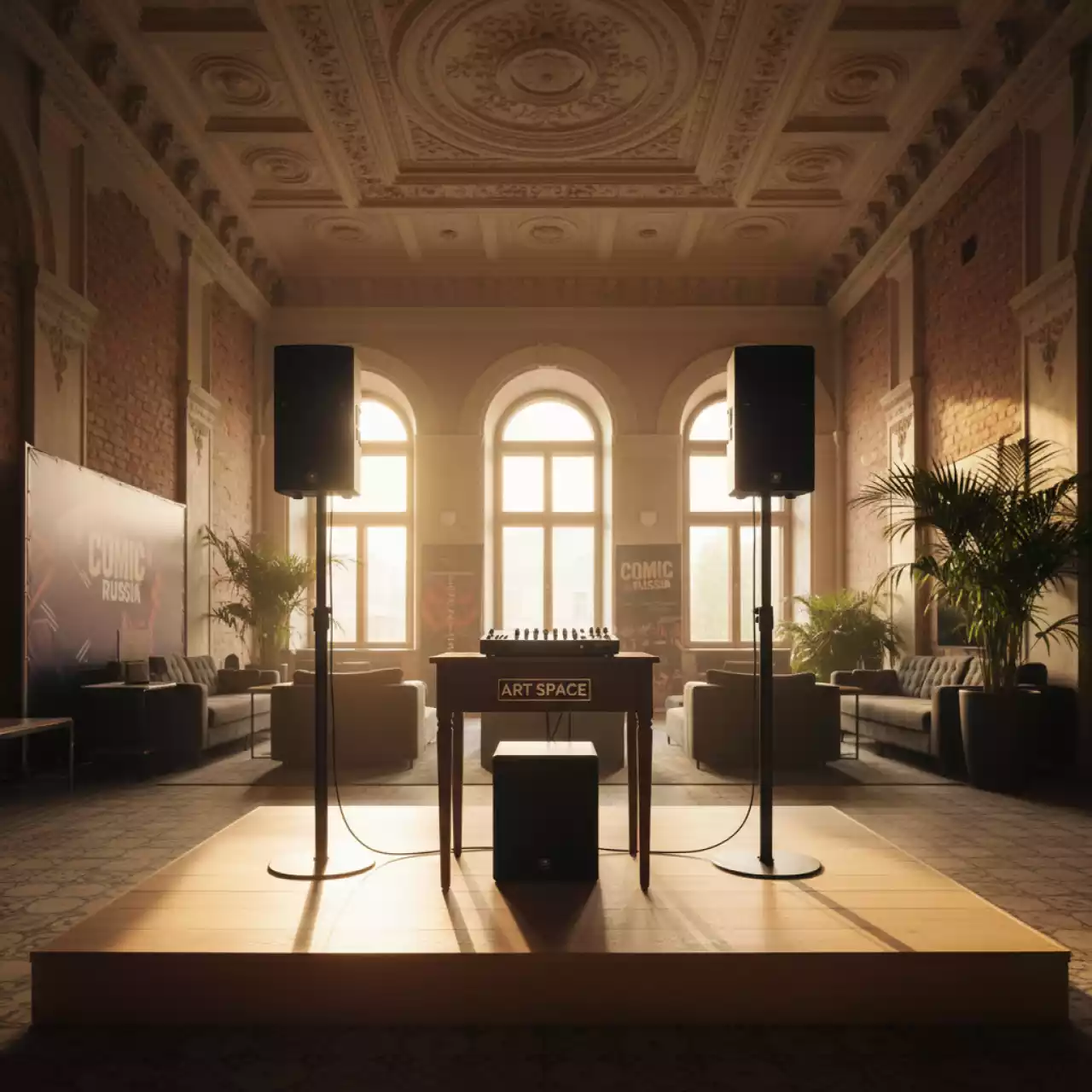 Аренда Комплект звука 1,3 кВт в Boutique Hotel PORTUM 1905 — ART SPACE