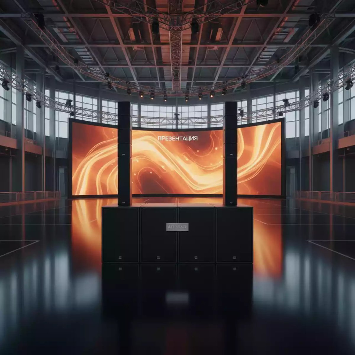 Аренда Комплект звукового оборудования 4 кВт в Ледовом дворце «Айсберг» — ART SPACE