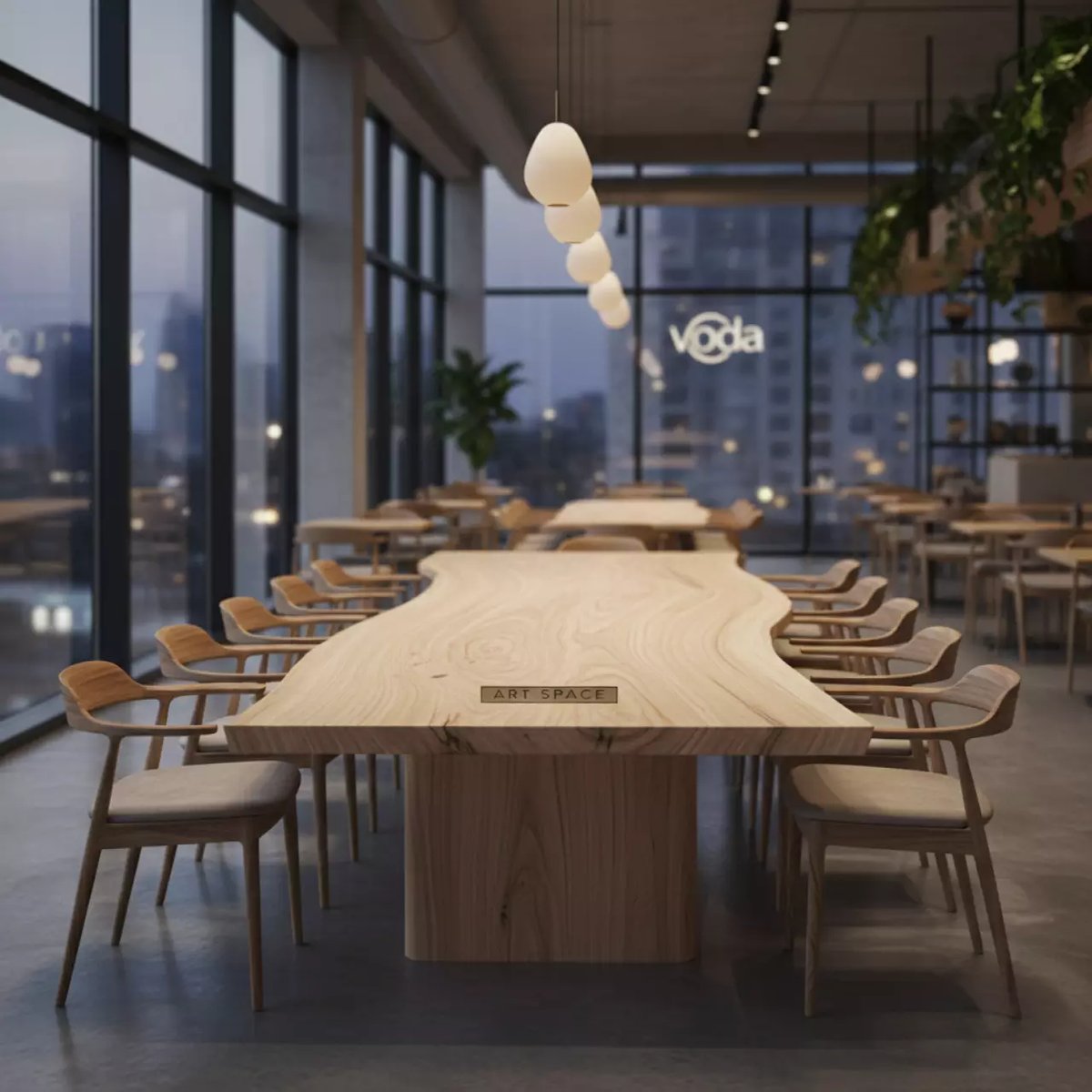 Аренда Комплекта мебели деревянной River в ресторане «Voda» — ART SPACE