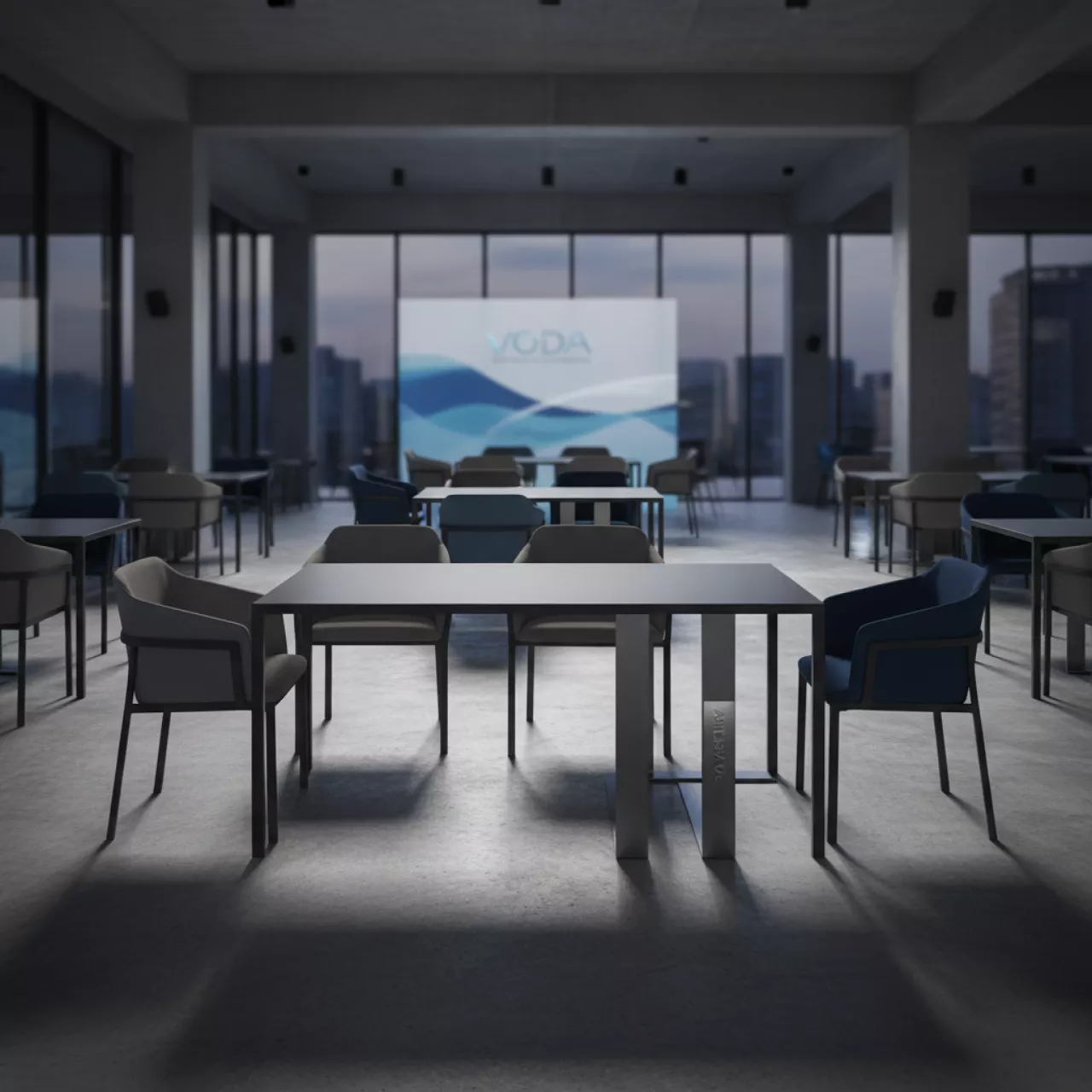 Аренда Комплекта мебели Quadro в ресторане «Voda» — ART SPACE