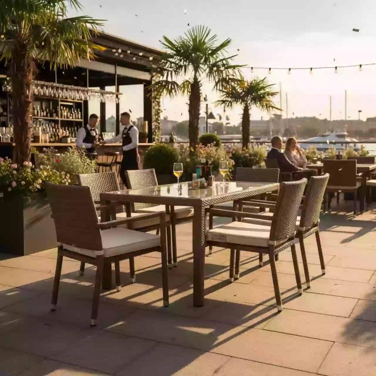 Аренда Комплекта плетеной мебели T198A S54A W53 brown в ресторане «Паруса» — ART SPACE