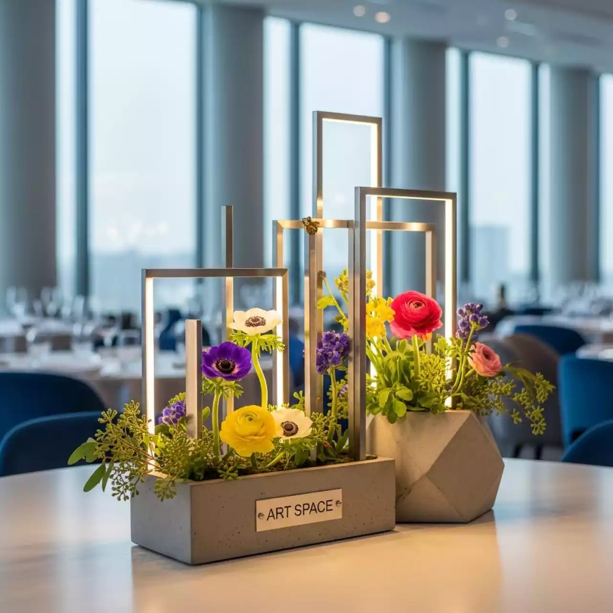 Аренда Композиции на стол молодоженов в ресторане «Магадан» — ART SPACE