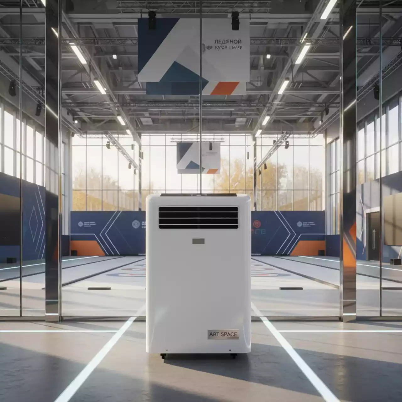 Аренда Кондиционер напольный Zanussi в Керлинговом центре «Ледяной куб» — ART SPACE