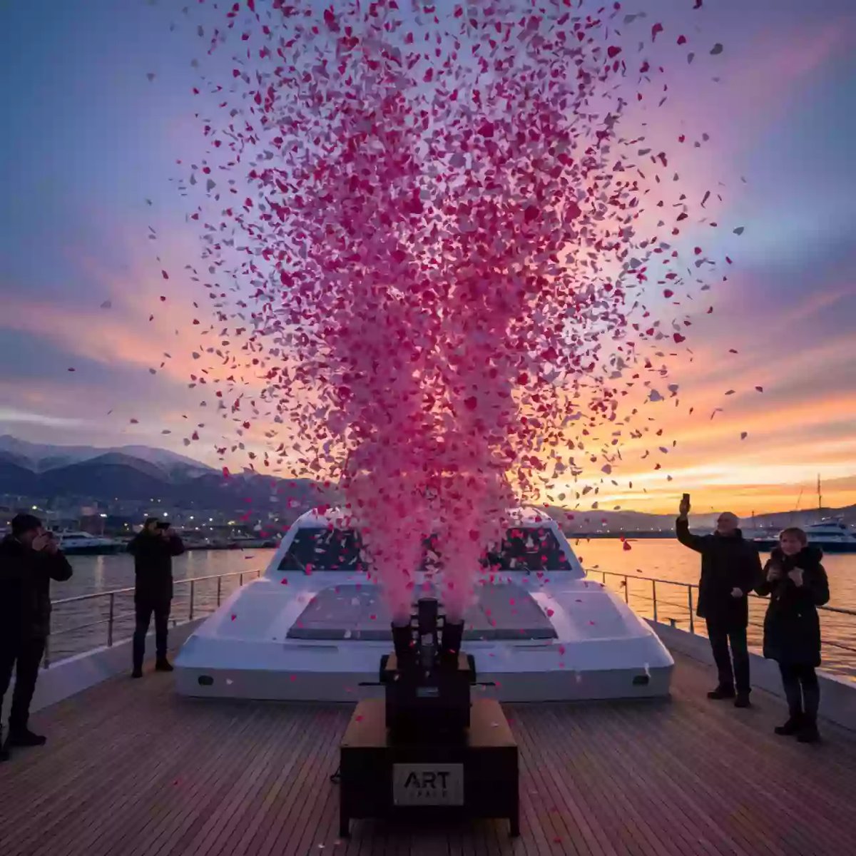 Аренда Конфетти бластер Magic FX Super Blaster XL на VIP теплоходе (Морпорт Сочи) — ART SPACE