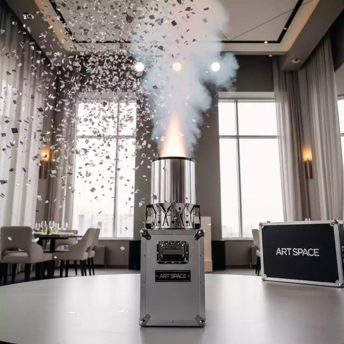Аренда Конфетти бластер Miraclefx в ресторане «Магеллан» — ART SPACE