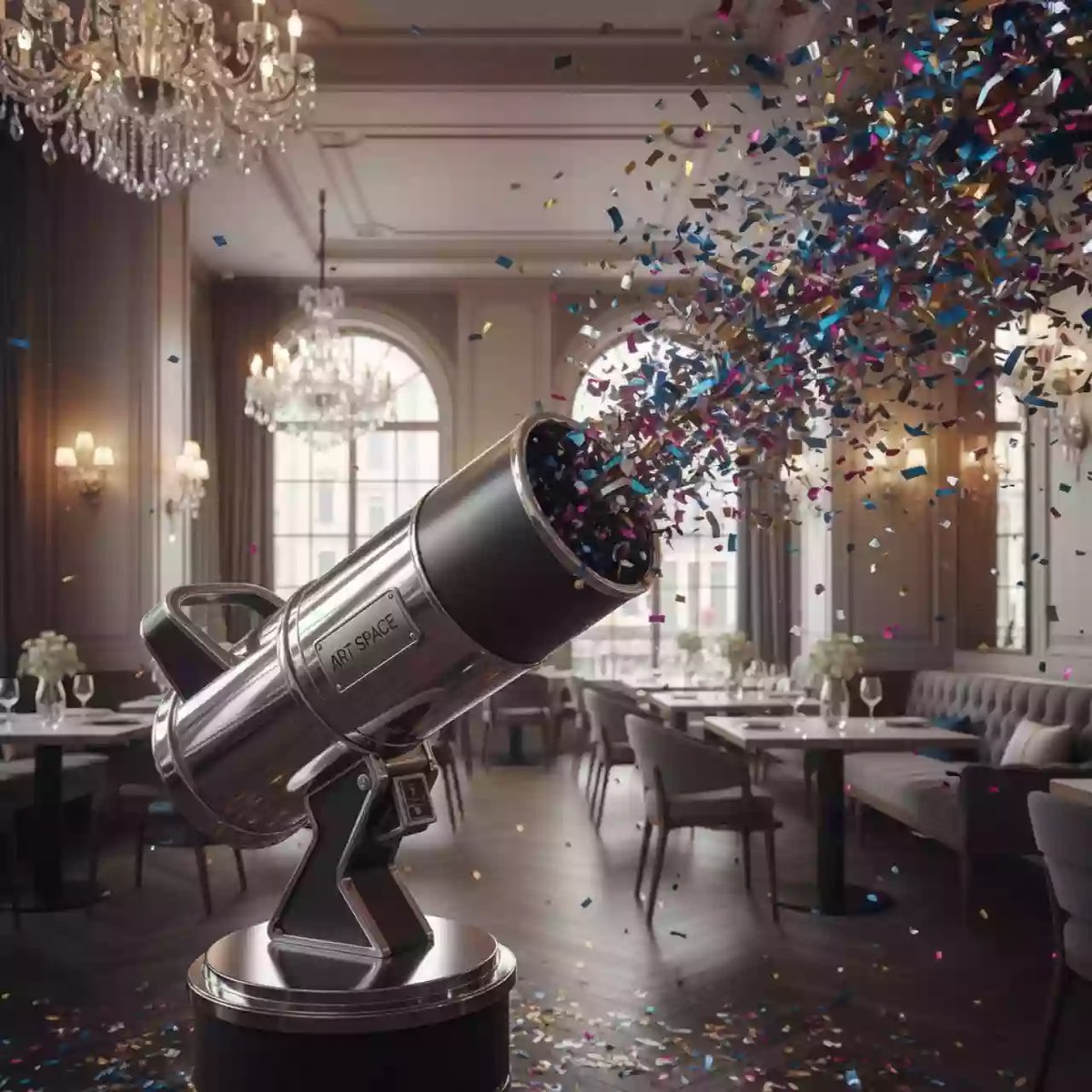 Аренда Конфетти бластер в ресторане «Sanremo» — ART SPACE