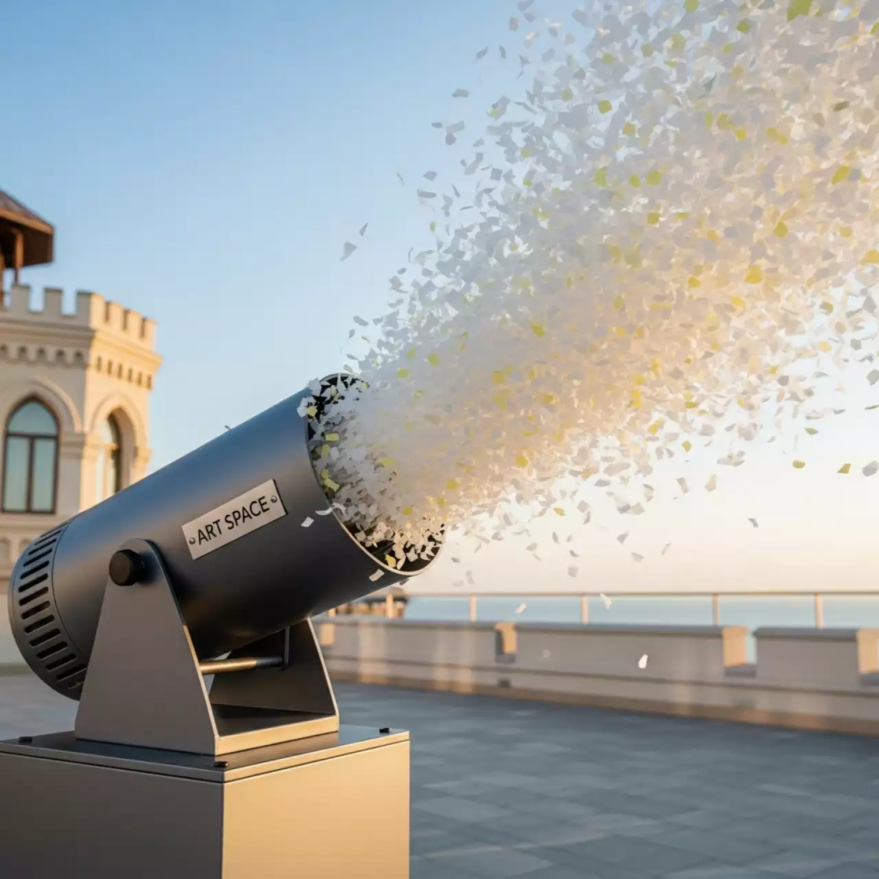 Аренда Конфетти машины выдувные для popcorn party в отеле «Богатырь» — ART SPACE