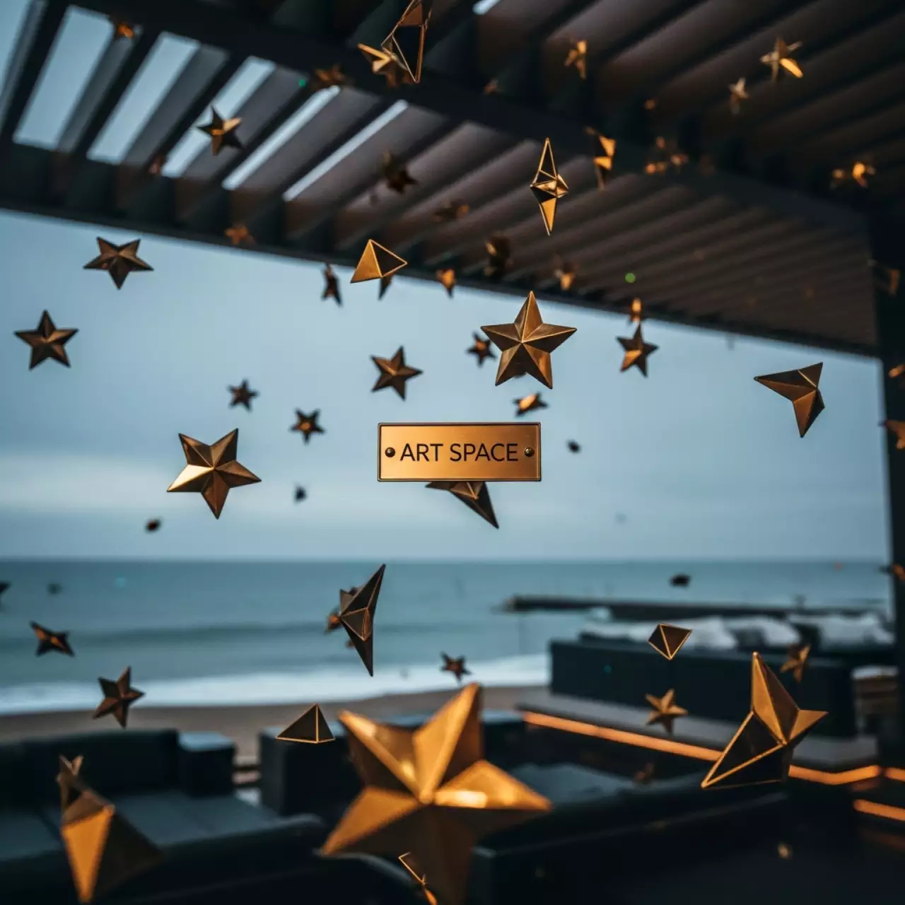 Аренда Конфетти металлизированное фигурное на пляже «Мандарин» — ART SPACE