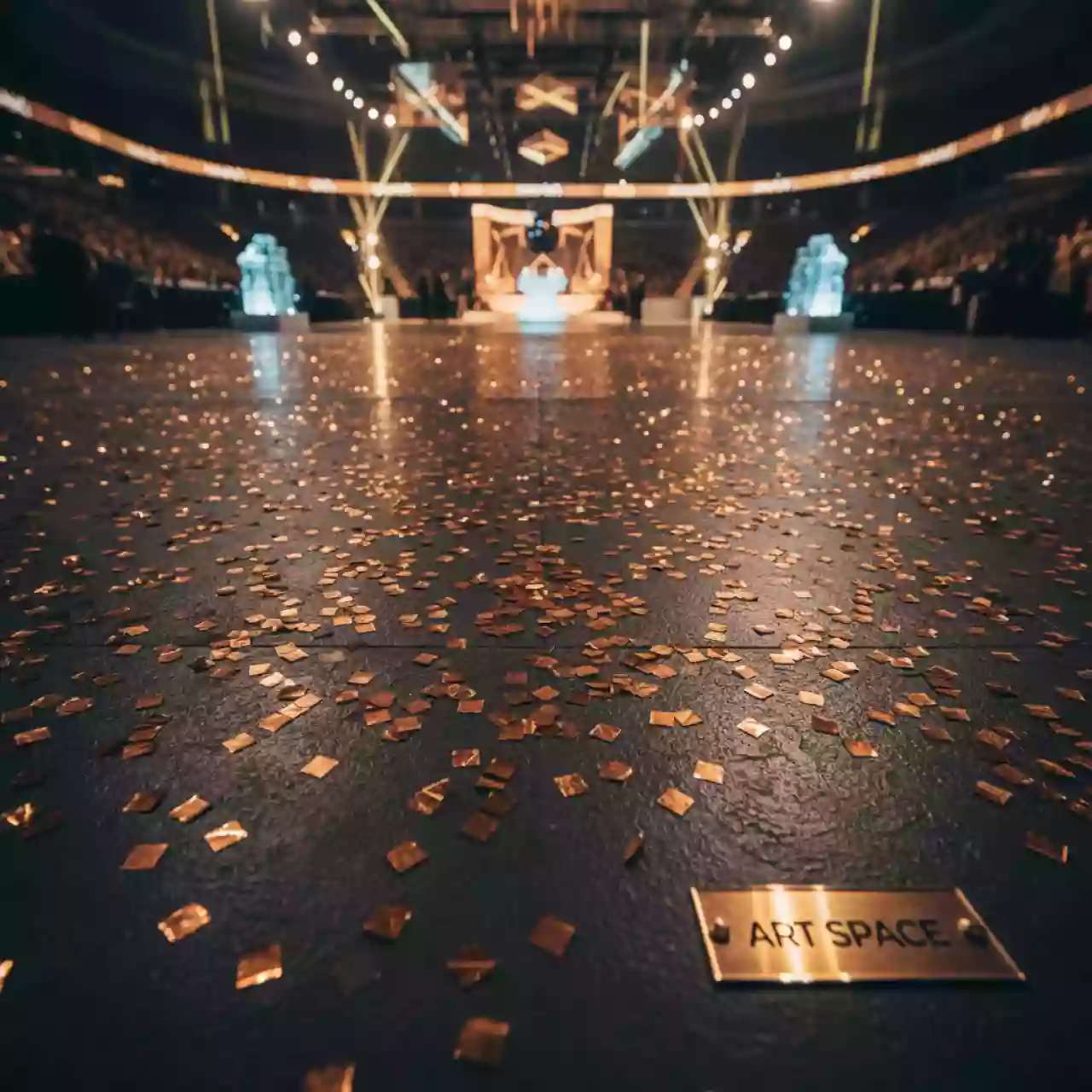 Аренда Конфетти металлизированное квадратное 6х6 мм в ледовой арене «Шайба» — ART SPACE