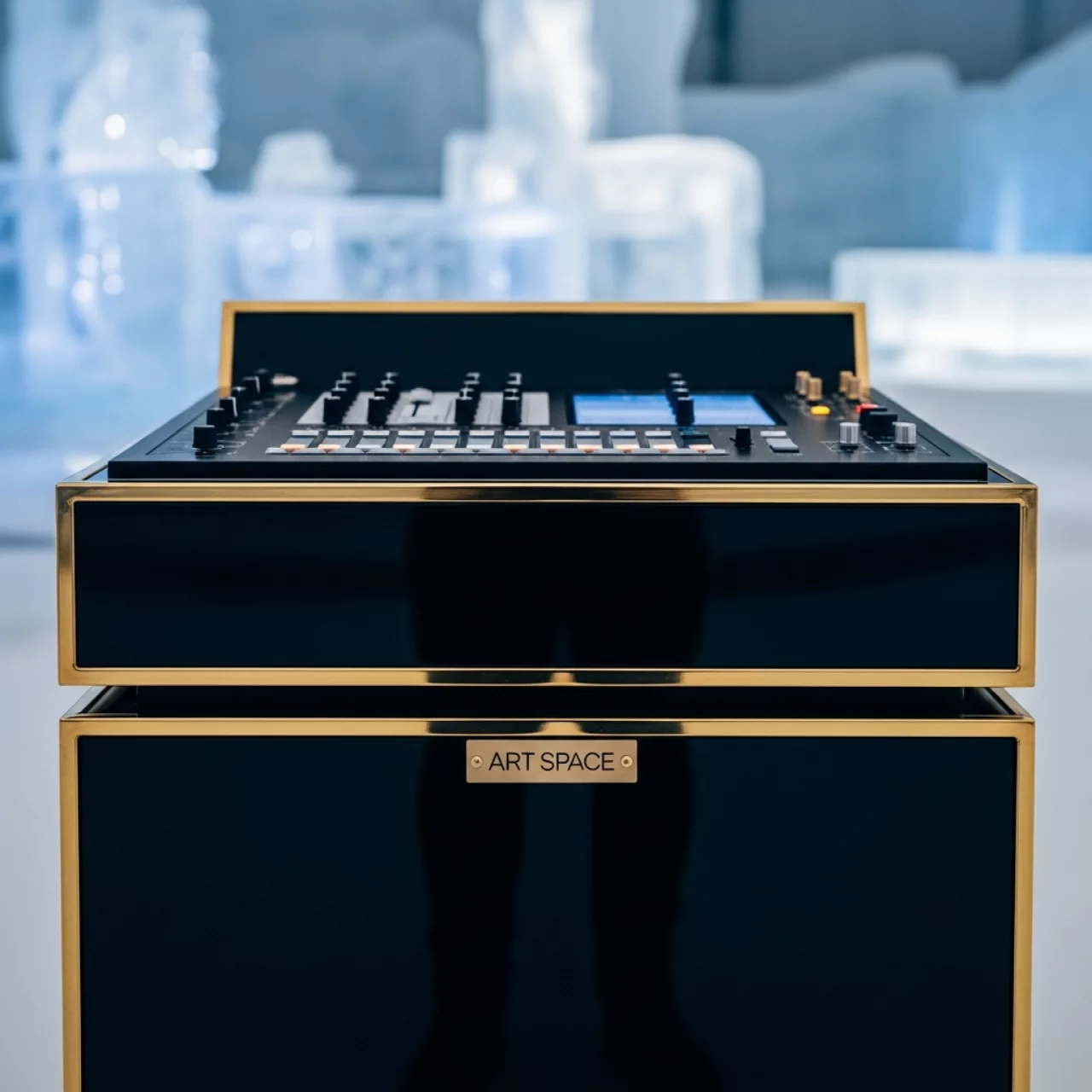 Аренда Консоль Gold black золотого цвета в Керлинговом центре «Ледяной куб» — ART SPACE