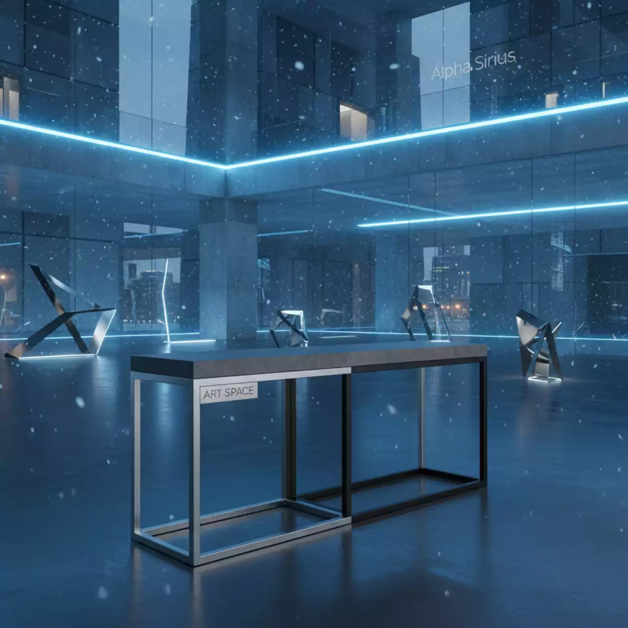 Аренда Консоль Silver black в Alpha Sirius — ART SPACE