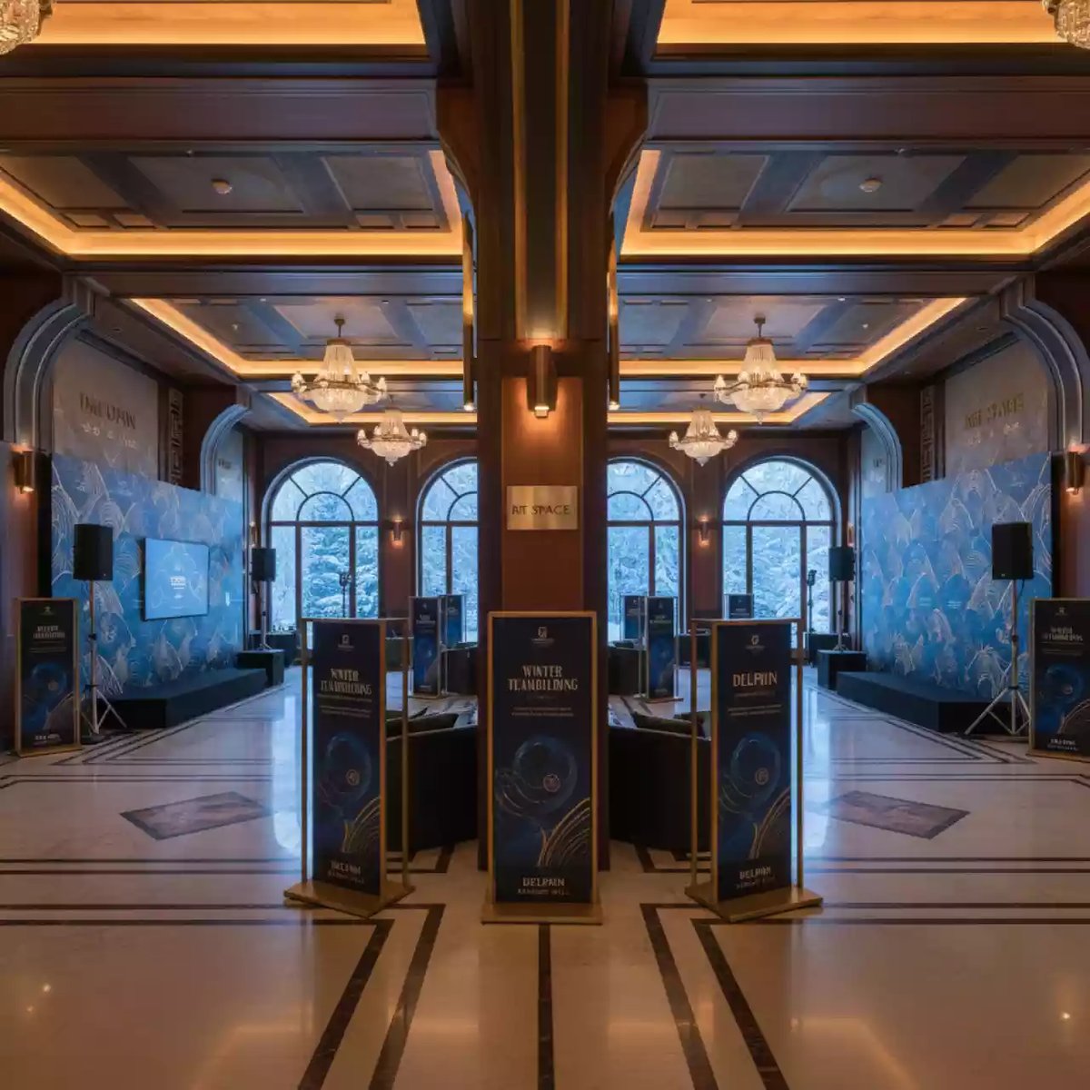 Аренда Конструкции рекламные и оборудование в банкетном зале «Дельфин» — ART SPACE