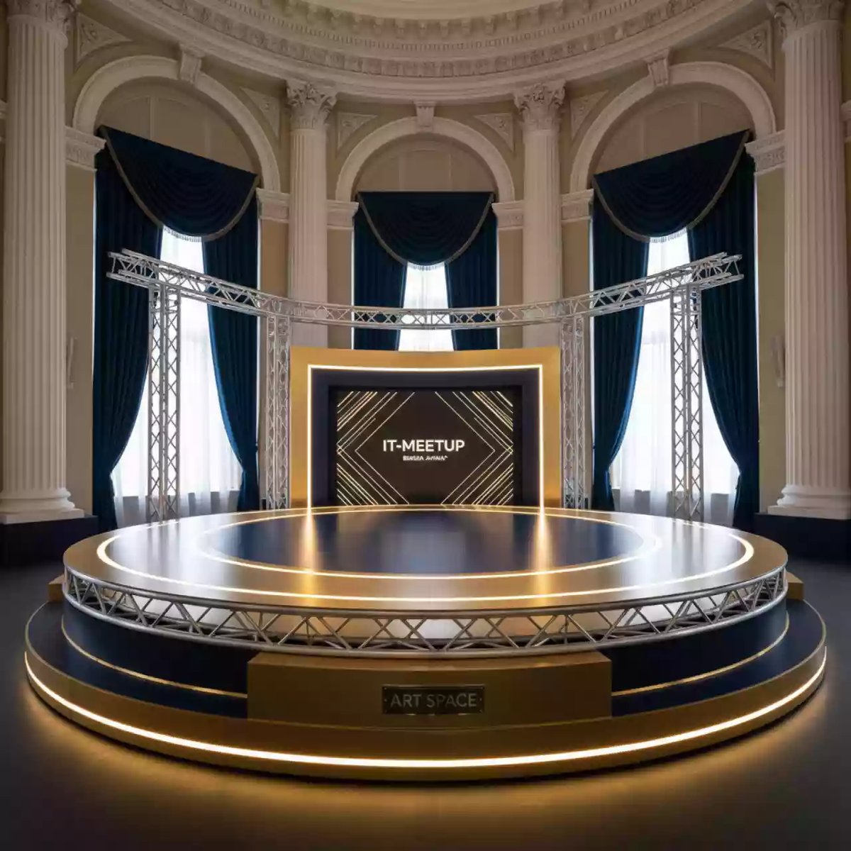 Аренда Конструкции сценические круглые диаметр 2,8 метра на вилле «Анна» — ART SPACE