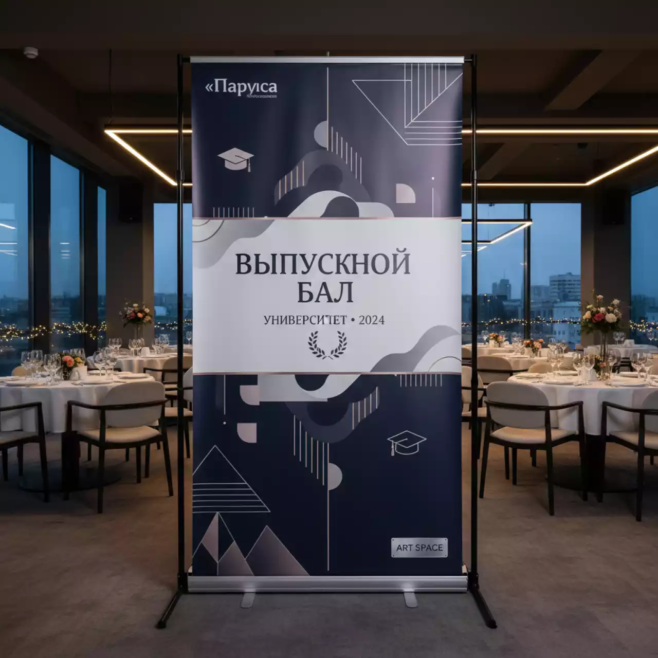 Аренда Конструкция для баннера 3х3 м в ресторане «Паруса» — ART SPACE