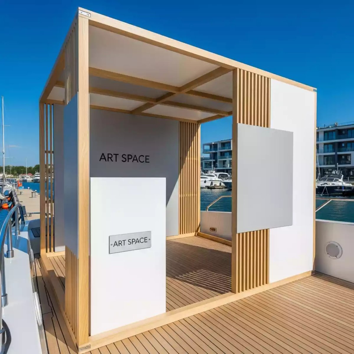 Аренда Конструкция модульная Вариант 19 на VIP-яхте (Имеретинский порт) — ART SPACE