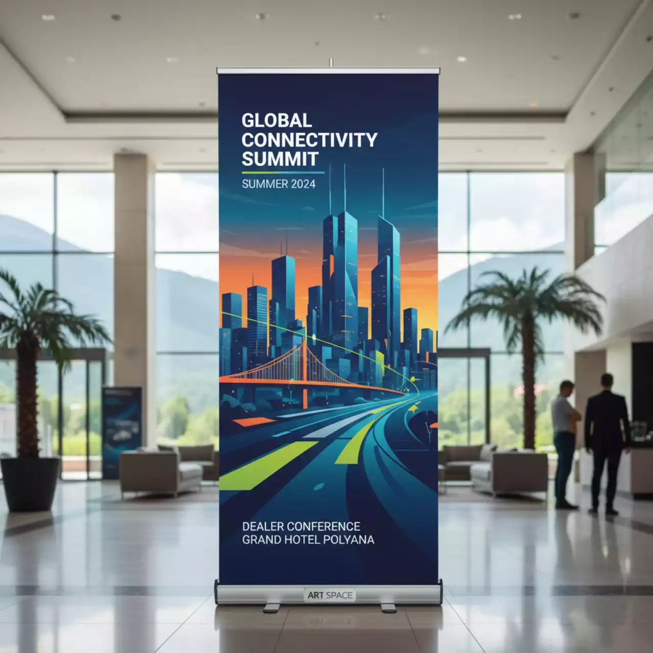 Аренда Конструкция рекламная мобильная Ролл ап в Гранд Отель Поляна — ART SPACE