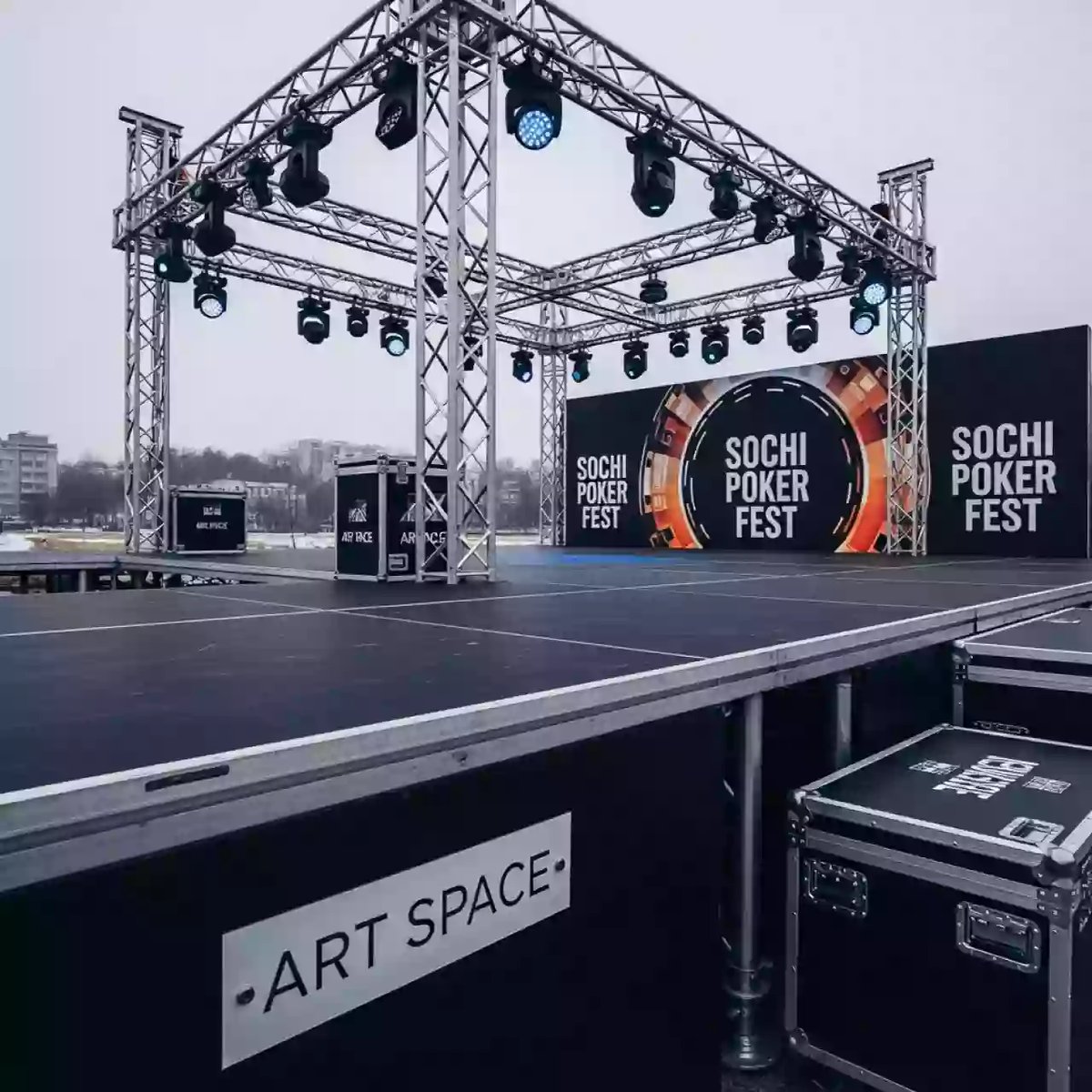 Аренда Конструкция сценическая сцена 5х5 м в парке «Ривьера» — ART SPACE