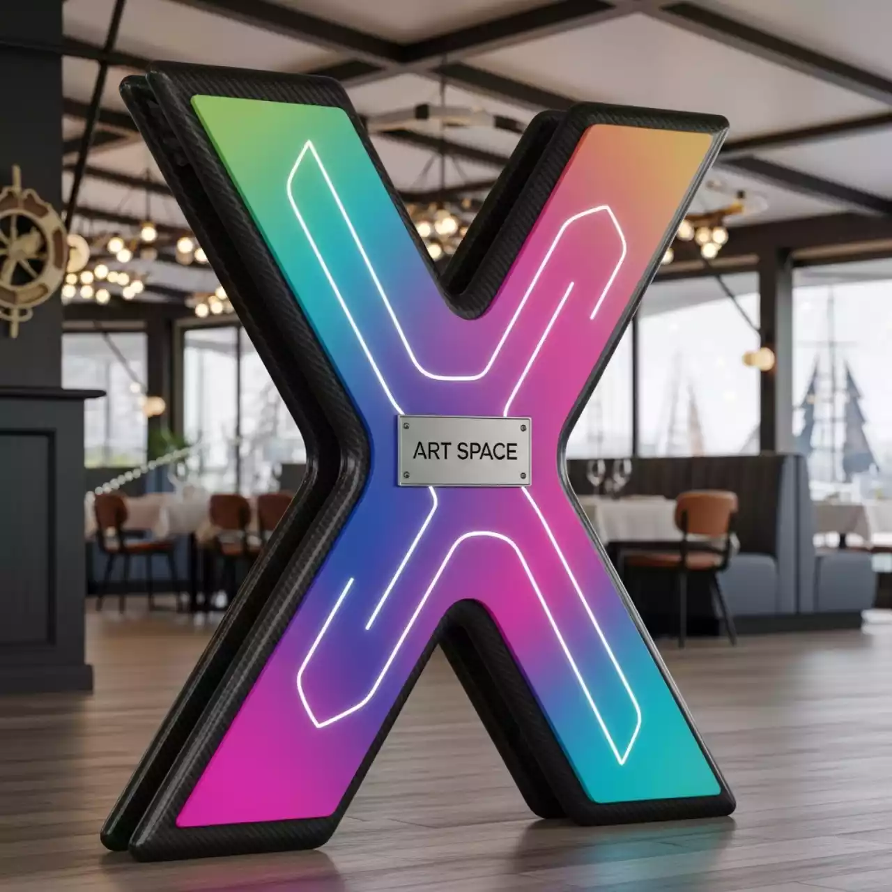 Аренда Конструкция X баннер для конференции в ресторане «Магадан» — ART SPACE