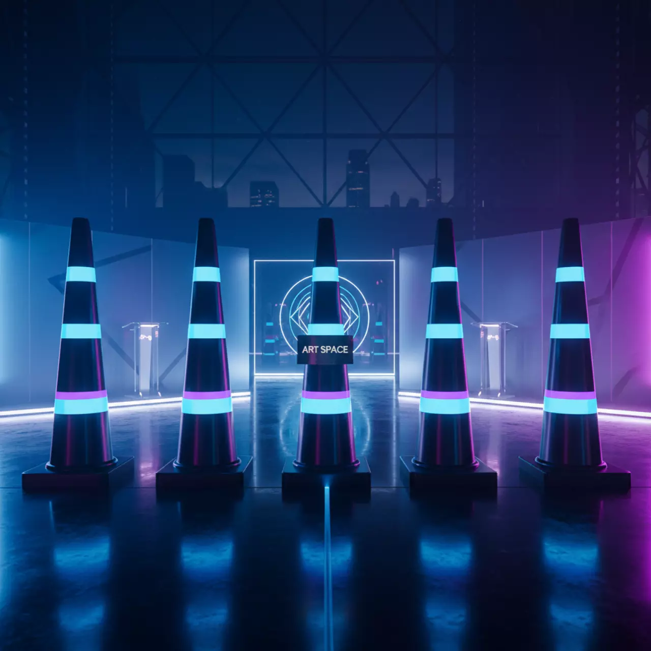 Аренда Конусы дорожные сигнальные 500 мм в Университете «Сириус» — ART SPACE