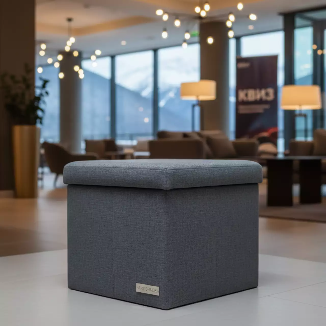 Аренда Короб для хранения вещей Гелеос Пуф 31 ТС серый в Radisson Hotel Rosa Khutor — ART SPACE
