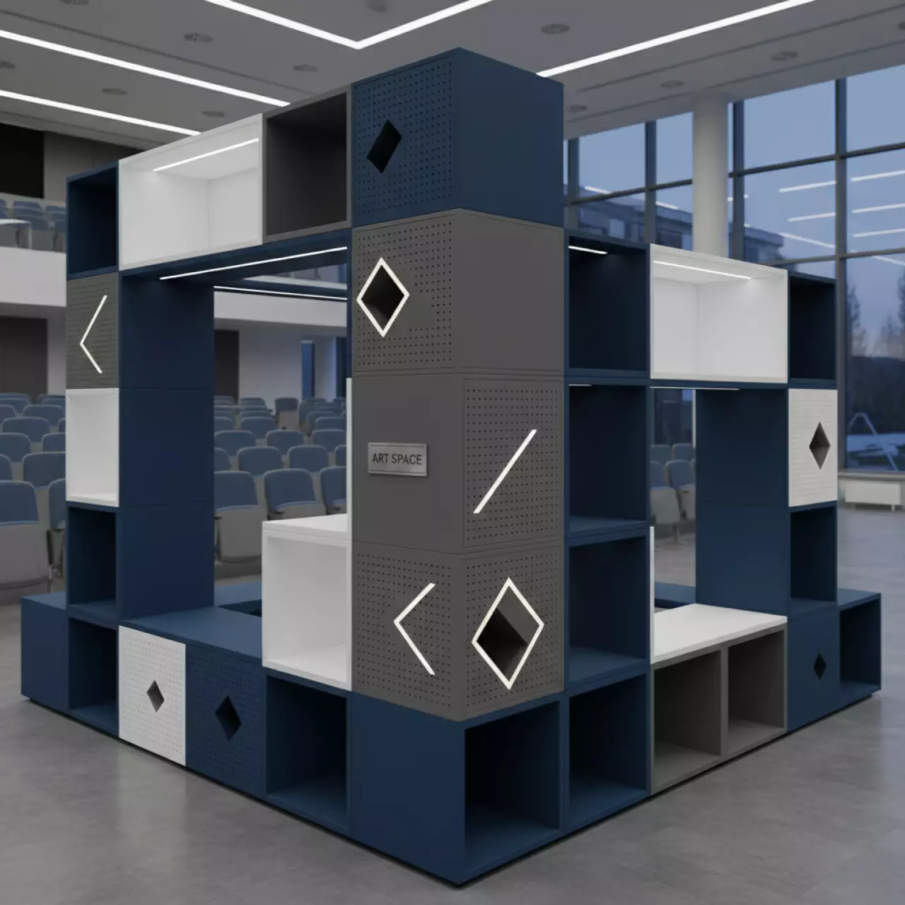 Аренда Короба полки перфопанели в Университете «Сириус» — ART SPACE