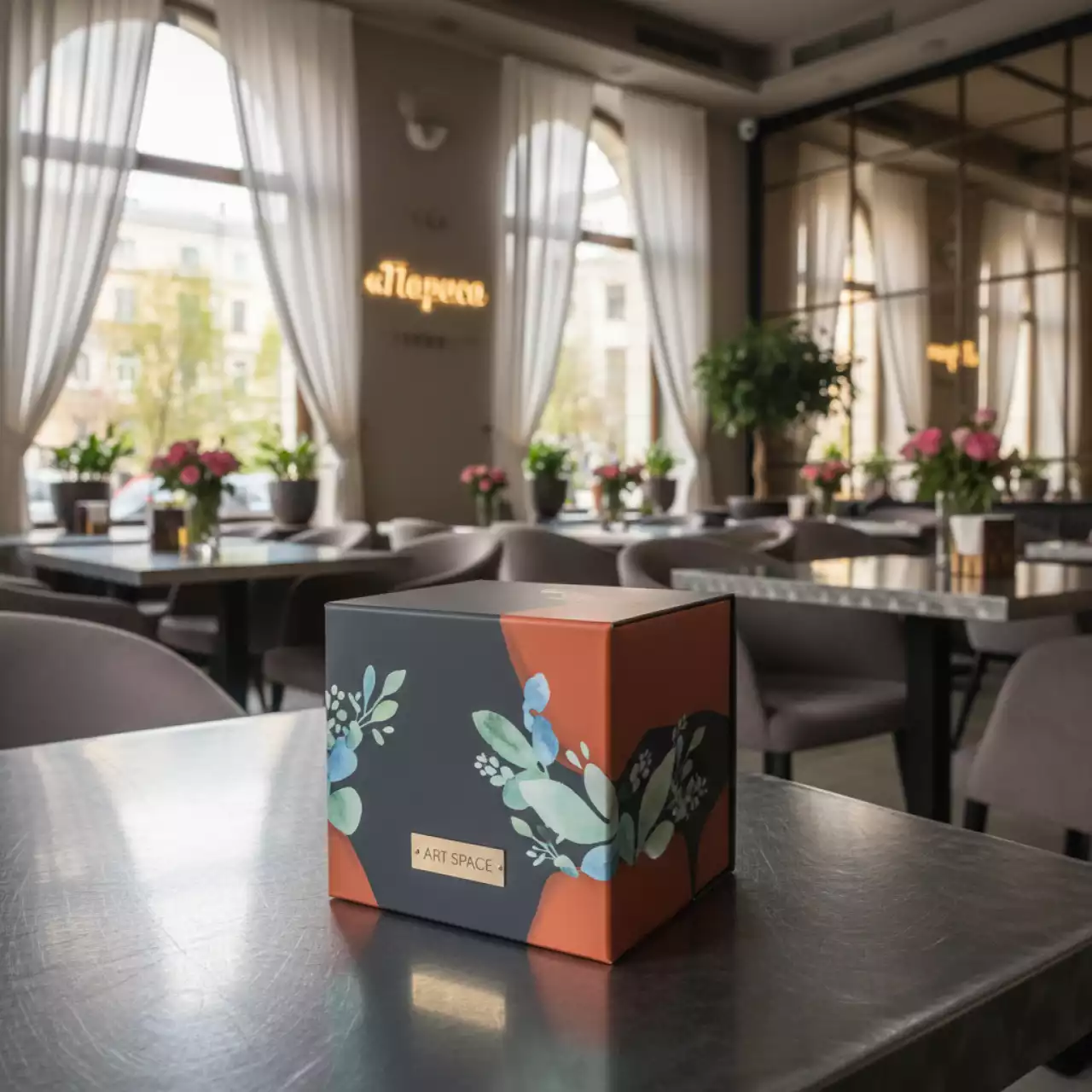 Аренда Коробка для кружек Акварель в ресторане «Паруса» — ART SPACE