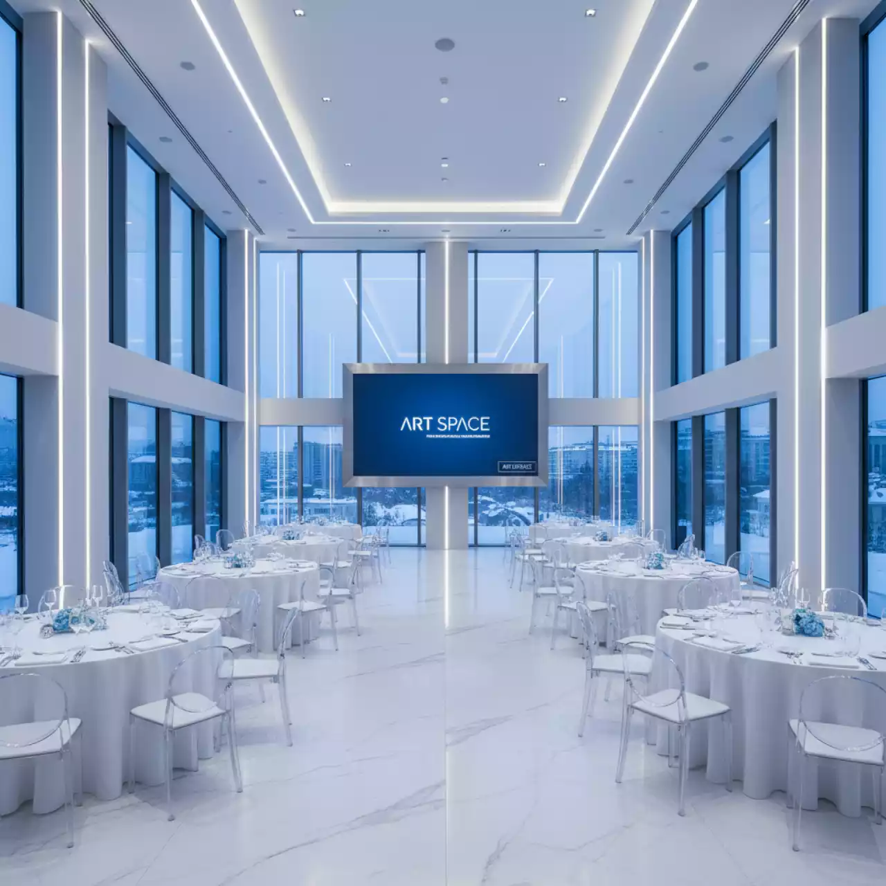 Аренда Корпоратив новогодний в банкетном зале «Дельфин» — ART SPACE