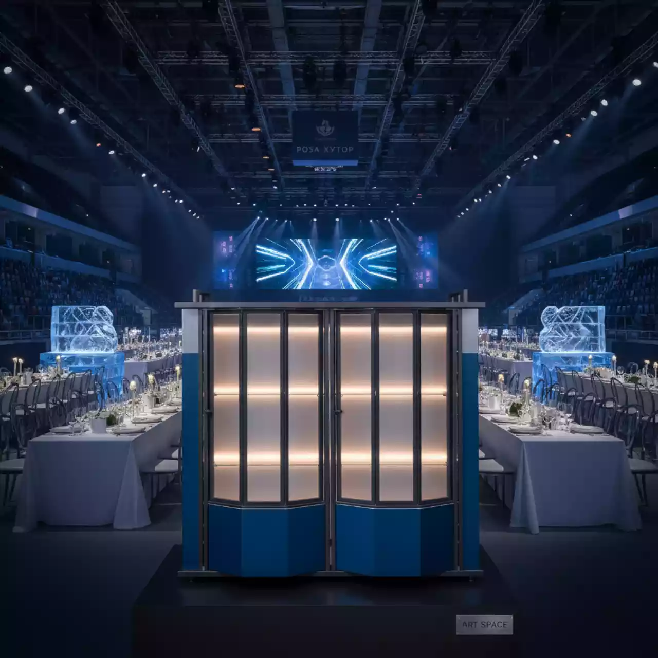 Аренда Корпус шкафа верхнего под фасад гармошку 720х600х300 в ледовом дворце «Роза Хутор» — ART SPACE