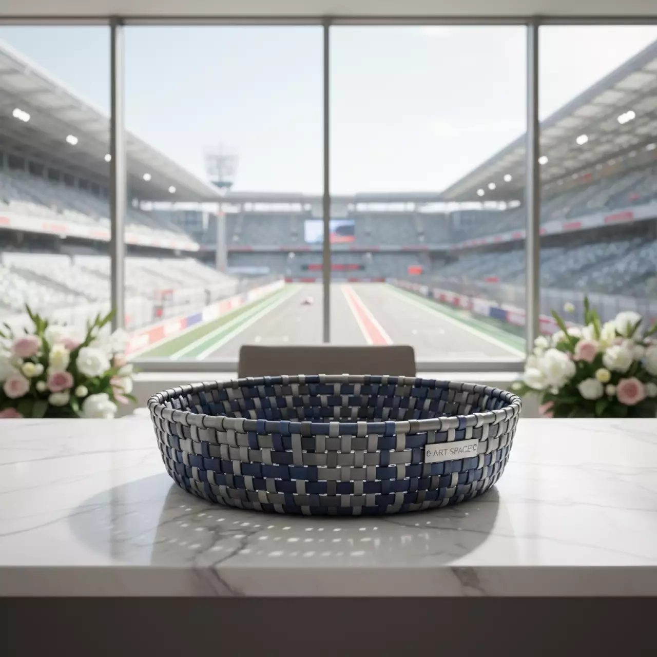 Аренда Корзина круглая 400 мм высота 90 мм в ледовом дворце «Роза Хутор» — ART SPACE