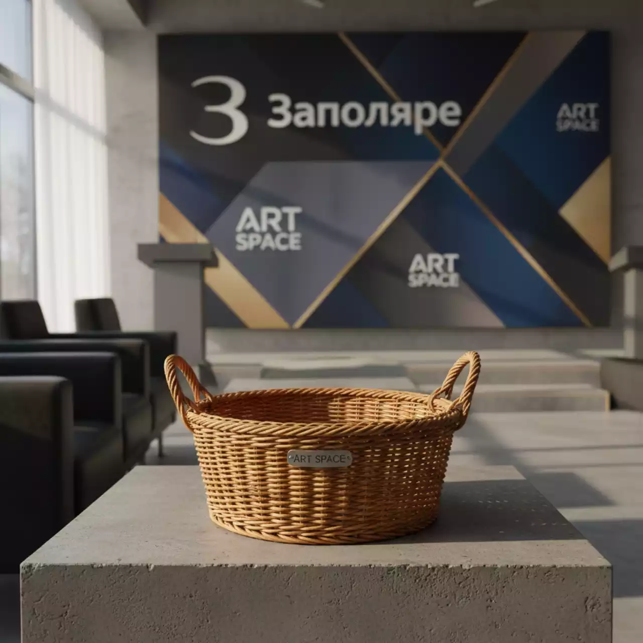 Аренда Корзинка для хлеба круглая плетеная Эльза с ручками 270х100 мм в санатории «Заполярье» — ART SPACE