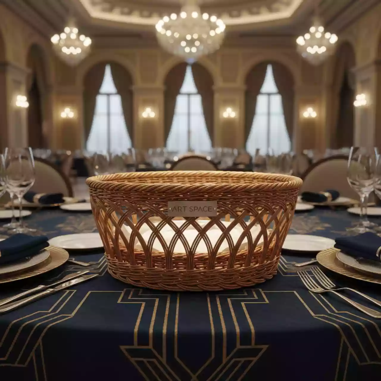 Аренда Корзинка для хлеба круглая плетеная Кейта 200х60 мм в Imeretinskiy Hotel — ART SPACE