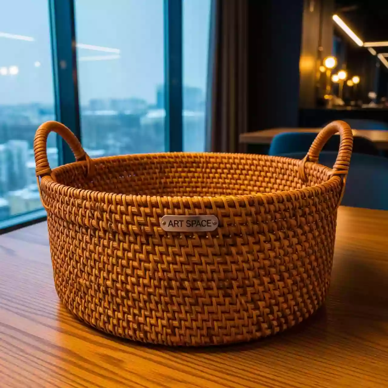 Аренда Корзинка для хлеба плетеная круглая с ручками Эльза 270х100 мм в отеле Radisson Lazurnaya — ART SPACE